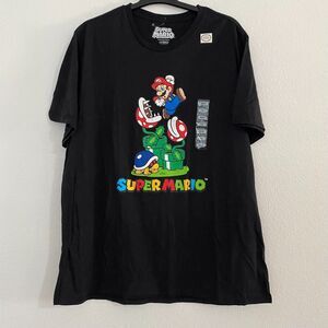 Hybrid apparel Super Mario T-shirt Size XXL Black Short‎ Sleeve NWT